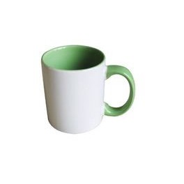 Taza de Cerámica Color Interno y Asa de Color 11 Oz