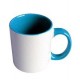 Taza de Cerámica Color Interno y Asa de Color 11 Oz