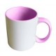 Taza de Cerámica Color Interno y Asa de Color 11 Oz